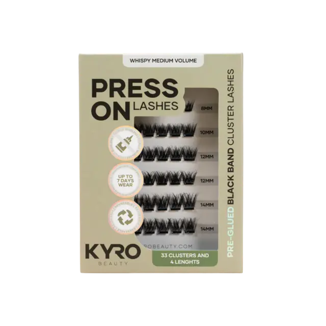 KYRO Pre-Glued Whispy Medium Volume Press On Lashes 