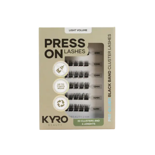 KYRO Pre-Glued Light Volume Press On Lashes 