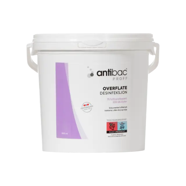Antibac Overflatekluter 75% 300stk 
