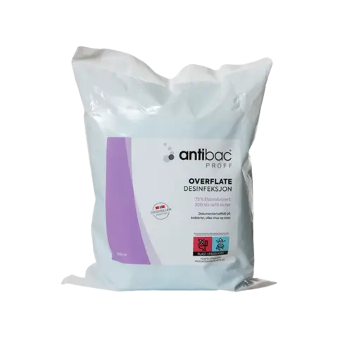 Antibac Overflatekluter 75% refill 300stk