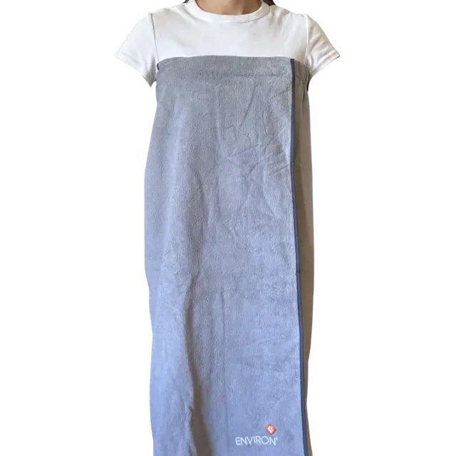 Environ Frottè kappe towelling wrap over 