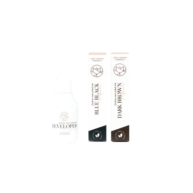 PE Brow & Lash Tint Starterkit Sample Blue/Black & Dark Brown 