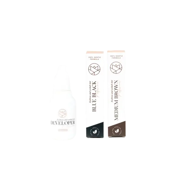 PE Brow & Lash Tint Starterkit Sample Blue/Black & Medium Brown 
