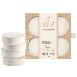 *LBC Relax 4x50g Bath Fizzers Warm Vanilla