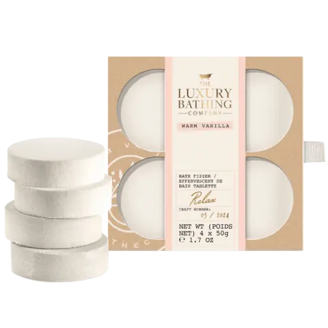 *LBC Relax 4x50g Bath Fizzers Warm Vanilla