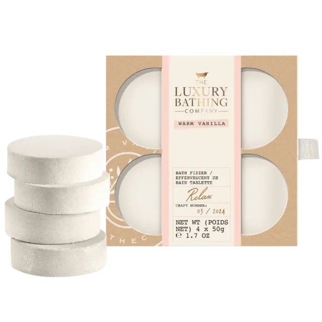 *LBC Relax 4x50g Bath Fizzers Warm Vanilla 