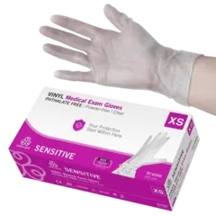 *Vinylhansker Clear XS 100stk