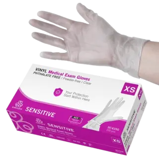 *Vinylhansker Clear XS 100stk