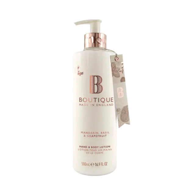 Boutique Hand & Body Lotion Mandarin, Basil & Grapefruit 500ml 
