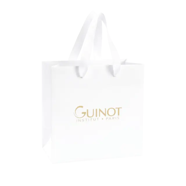 Guinot MATERIELL Papirpose Hvit med Gull-logo 