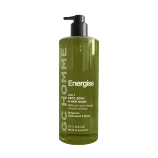 GCH Homme Energise 3in1 Face,Body,Hair Bergamot &amp; Cedarwood 1l