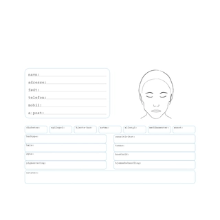 *Pasientkort hud 100stk