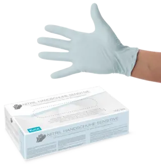 Nitrilhansker Sensitiv Lyseblå XS 100stk