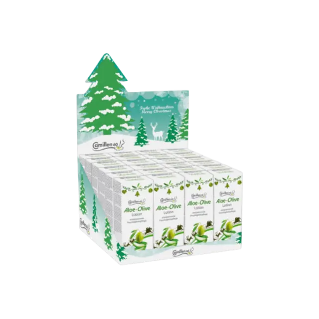 Camillen Aloe-Olive Lotion 24x30ml Juledisplay 