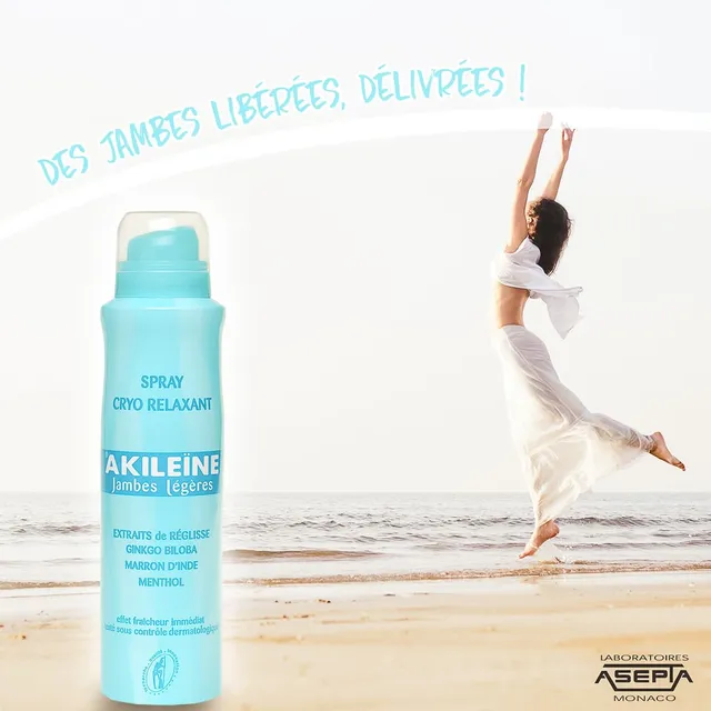 Akileïne Tired Legs Cryo-Relaxing Spray 75ml 