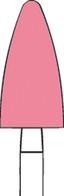 Slipesten 065 rosa 6stk