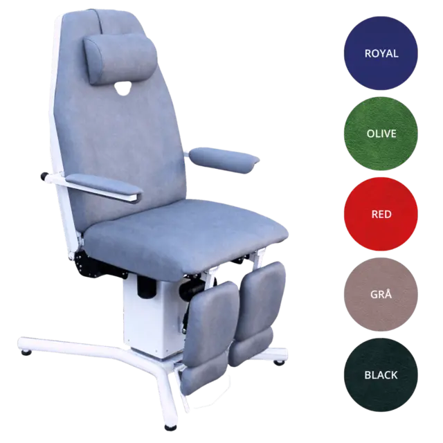 Vegoria Ergonomica Pasientstol Grå Med ansiktshull, selges brukt 