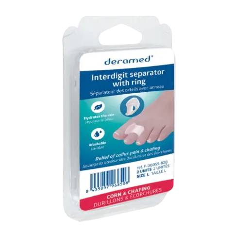 Deramed Interdigital Tåskiller m/ring L 6stk 