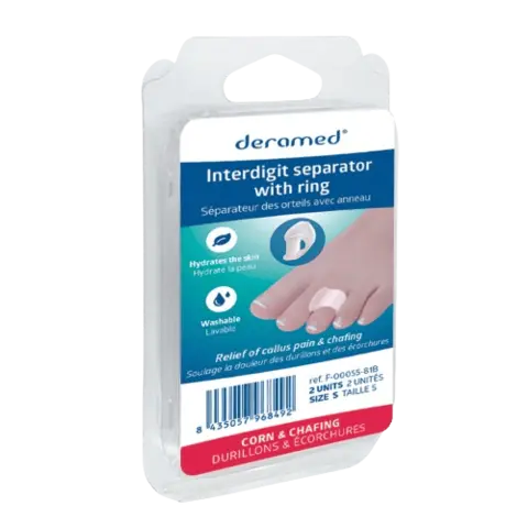 Deramed Interdigital Tåskiller m/ring S 6stk 