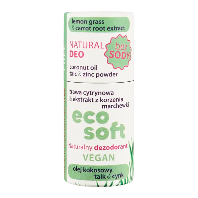 Ecosoft Deodorant 40ml SENSITIV Sitrongress & Gulrotekstrakt 