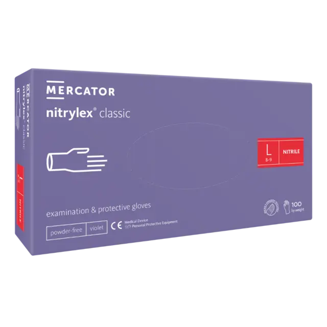 *Nitrilhansker Lilla L 100stk 