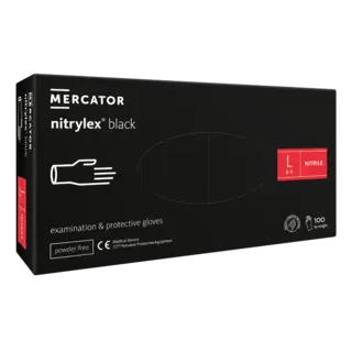 *Nitrilhansker Sort L 100stk