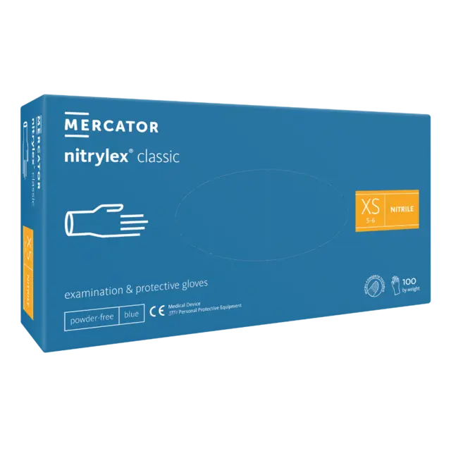 *Nitrilhansker Blå XS 100stk 