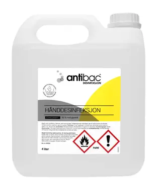Antibac H&#229;nddesinfeksjon 85% Flytende 4 liter