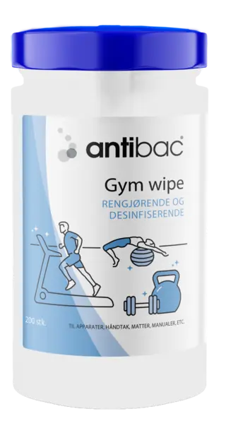 Antibac Alkoholfri Overflatedesinfeksjon Gym Wipe Servietter 200stk