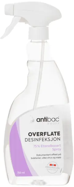Antibac Overflatedesinfeksjon 75% Spray 750ml