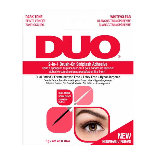 DUO 2-in-1 Brush On Adhesive Clear & Dark 5g 