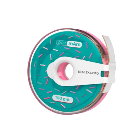 Staleks Disposable White Abrasive Tape papmAm EXPERT FILE in plastic case