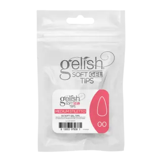 Gelish Soft Gel Tips Medium Stiletto Refill 50 stk.