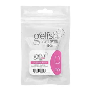 Gelish Soft Gel Tips Short Round Refill 50 stk.