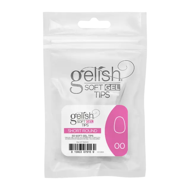 Gelish Soft Gel Tips Short Round Refill 50 stk. 