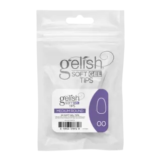 Gelish Soft Gel Tips Medium Round Refill 50 stk.