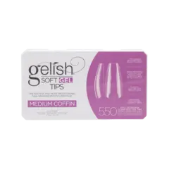Gelish Soft Gel Tips Medium Coffin 550stk
