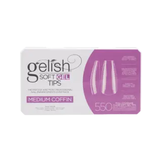 Gelish Soft Gel Tips Medium Coffin 550stk
