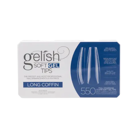 Gelish Soft Gel Tips Long Coffin 550stk