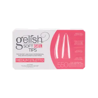 Gelish Soft Gel Tips Medium Stiletto 550stk