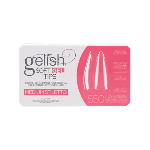 Gelish Soft Gel Tips Medium Stiletto 550stk