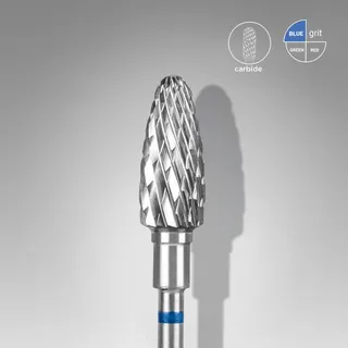 Staleks Carbide Drill Bit CONE blue EXPERT 6mm/14mm (Rounded Blue)