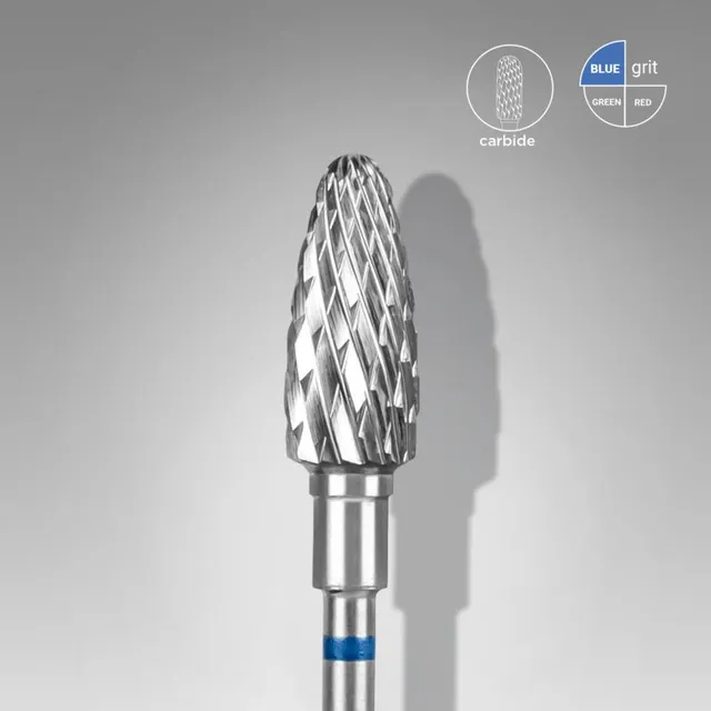 Staleks Carbide Drill Bit CONE blue EXPERT 6mm/14mm (Rounded Blue) 