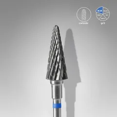 Staleks Carbide Drill Bit CONE blue EXPERT 6mm/14mm (Pointed Blue)