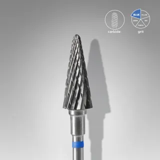Staleks Carbide Drill Bit CONE blue EXPERT 6mm/14mm (Pointed Blue)