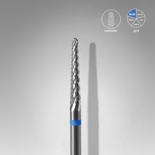Staleks Carbide Drill Bit CONE Blue EXPERT 2.3mm/14mm (Thin Pointed)
