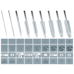 Purebeau TO N&#197;LER  3 er Outline tykk TO Bl&#229;