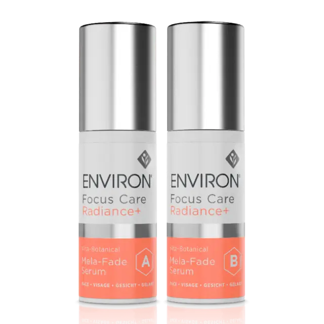 *Environ Focus Care Radiance+ OUTLET Mela-Fade Serum System 2 x 30ml 