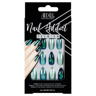 *Ardell Nail Addict Green Glitter Chrome