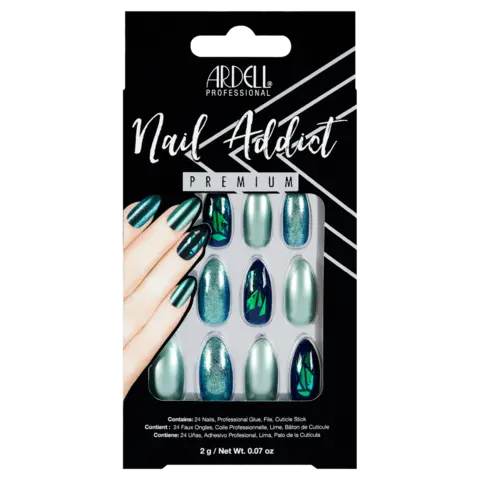 *Ardell Nail Addict Green Glitter Chrome